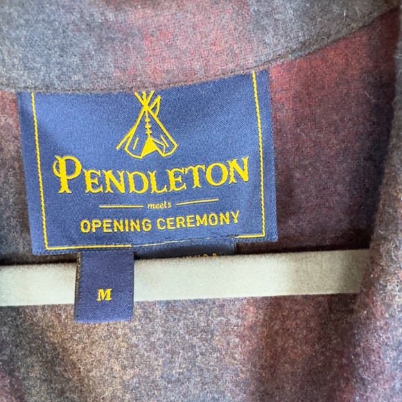 A0092 PANDLETON OPENING CEREMONY PLAID CAPE /JACKET/LIGHT WOOL COAT M - Picture 6 of 11